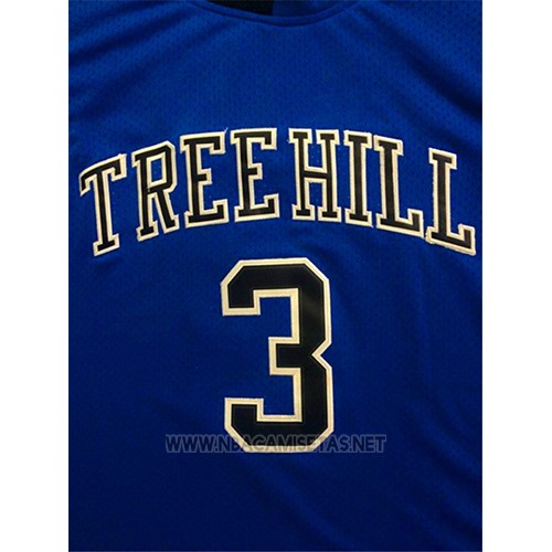 Camiseta Pelicula Tree Hill Nathan Scott NO 3 Azul